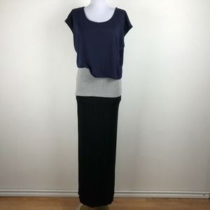 Stacy Chang Dress Size XS Multicolor Colorblock Sleeveless Stretch Comfy Layered